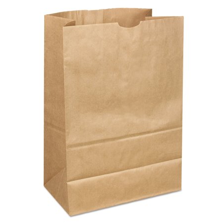 GENERAL Paper Bags, 40 lbs Cap., 1/6 40/40#, 12"w x 7"d x 17"h, Kraft, PK400 80091